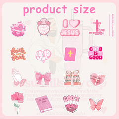 110PCS Pink Bible Verse Stickers for Girls and Women – Christian Scripture Favor