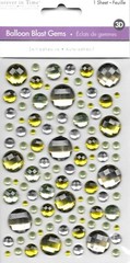 GEMS Clear Silver Gold Bling Rhinestones Round Jewels Forever in Time Stickers
