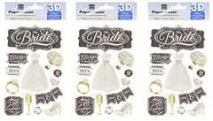 STDM-0254E 3D Cardstock Stickers – The Bride – 3 Pack