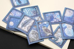 flower washi stamp stickers | flower animal butterfly stamp themed washi sticker