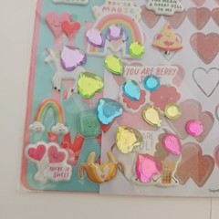 Stickers 50 And 2 Stencils Sheets Colorful Unicorn Bee Hearts Assorted Small