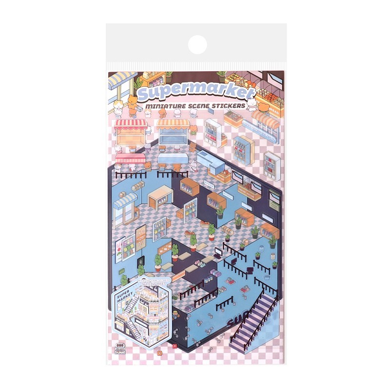 Miniature Scene Stickers Crafts Kid’s Toy Creation Stationery Desktop Decoration