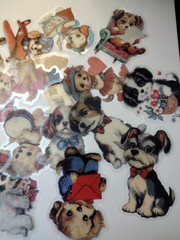 Nostalgic Retro Puppy Die-Cut Sticker Pack – 25 Adorable Vintage-Style Pups C