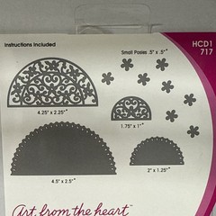 Heartfelt Creations Layered Scalloped Posy Craft Dies 12pcs Silver HCD1-717