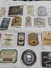 Lot Of Halloween Potion Bottle Label Stickers Journal Collage Apothacary Book
