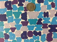 WINTER ALPHABET Sticker(6″x 9.5″) Forever In Time•Letter•Lower-Case •Blue•Purple