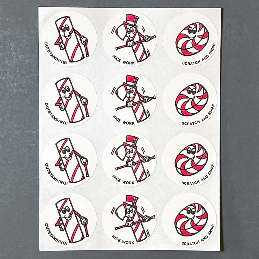CTP 1981 Scratch and Sniff Sticker Matte Sheet PEPPERMINT