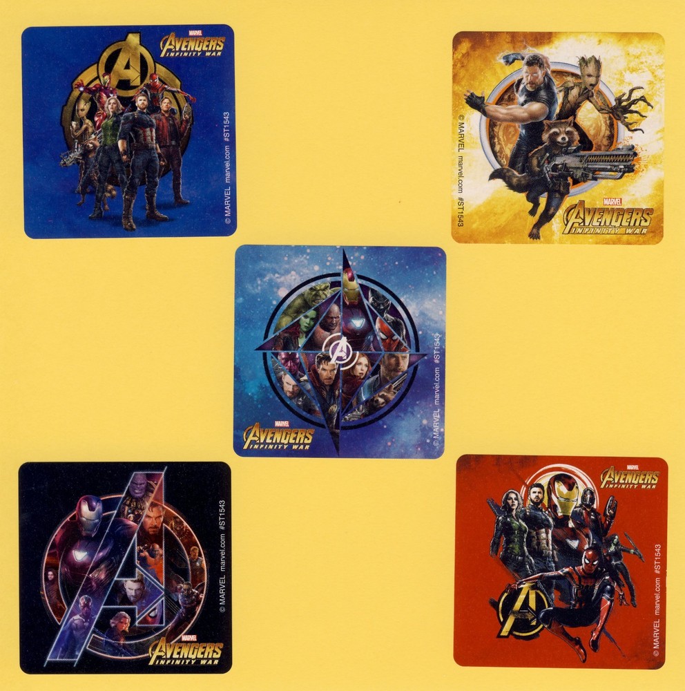 10 Avengers Infinity War Large Stickers – Thor, Captain America, Groot, Iron Man