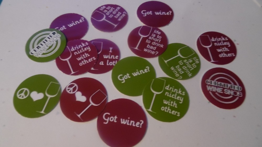 Pre Cut One Inch Bottle Cap Images GOT WINE ALCOHOL Free Ship