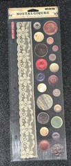 NEW~BUTTONS & LACE STICKERS(photo safe) By Rebecca Sower