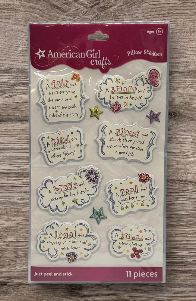 American Girl Crafts Girl Quotes Pillow Stickers Scrapbooking Crafts NEW