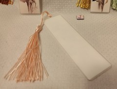 (4) Vintage Style Floral Handmade Bookmarks*Faux Pressed Flowers Look*Tassels*N*