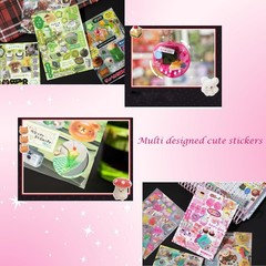 Japanese Manga Sticker Book Heisei Kawaii Retro Scrapbook Journal Stickers