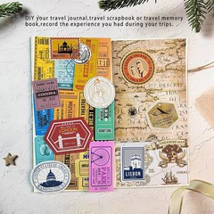 300 Pcs Vintage Travel Stickers Ticket Stickers for Journaling,Luggage Sticke…