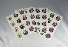 VINTAGE ORIGINAL 1982 CTP ORCHID SCRATCH ‘N SNIFF STICKERS – 4 FULL SHEETS