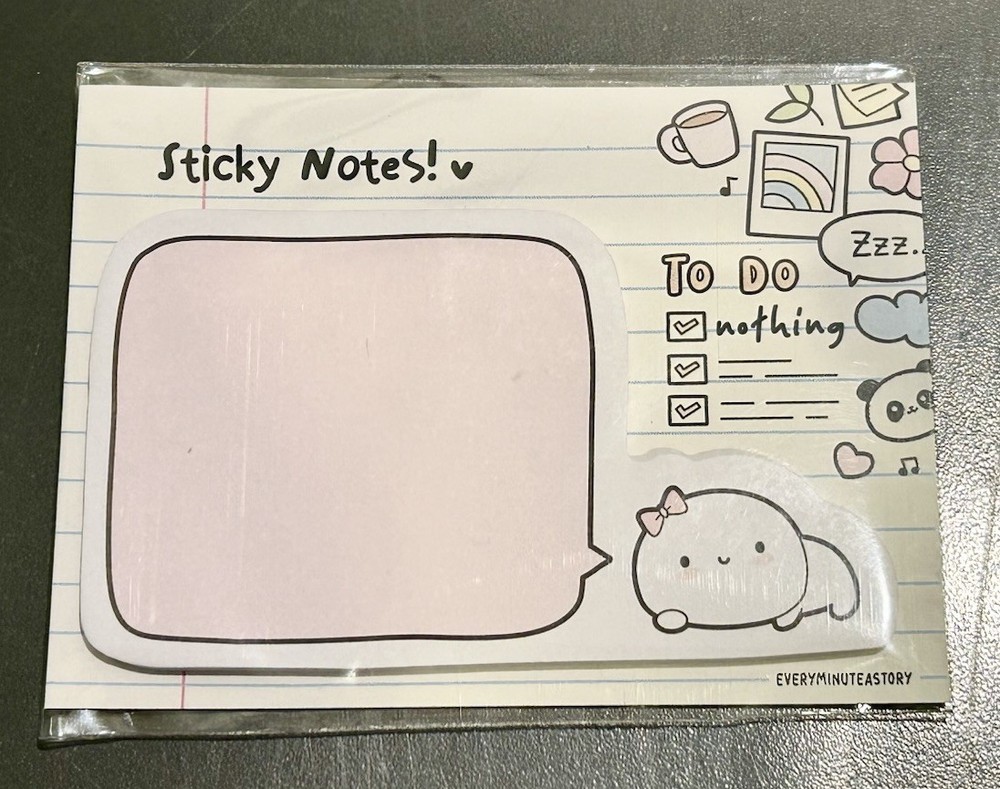 New Every Minute A Story Sticky Notes Notepad EMAS c