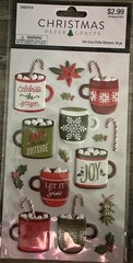 New Lot of 7 Christmas Paper Crafts Felt Stickers Puffy Stickers 3D Stickers