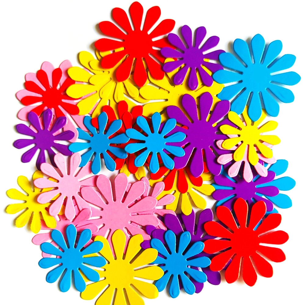 100 x FLOWERS die cuts,Scrapbook or card making,embellishments,deco