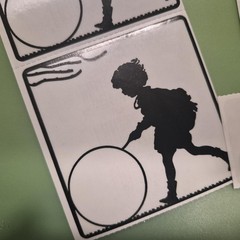 Vintage Victorian Black And White Clear Stickers Junk Journal Scrapbooking rare