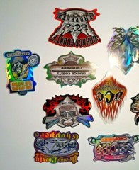🔥OCC Orange County Choppers Logo Motorcycle Advertise Metallic Sticker x 11 -SR