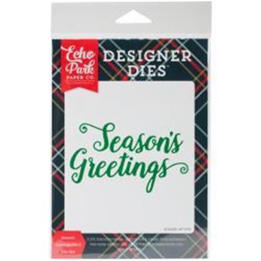 Echo Park Designer Dies SEASONS GREETING WORDS Steel Dies Scrapbooking
