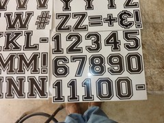 18 Sheets 3 Inch Vinyl Letter Stickers Self Adhesive Alphabet & Numbers