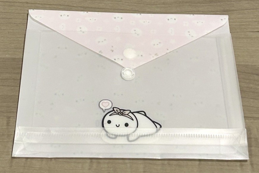 NEW TheCoffeeMonsterzCo Pastel Pink Gusset Sticker Envelope TCMC B6