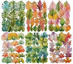 Nature Wood Slice Sticker Set, 120PCS Vintage Designs with Flowers, Moss, Logs a