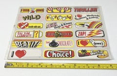 Vintage 1980s Stickers Sheet Retro Pop Culture Michael Jackson Thriller Beat It
