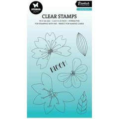 STUDIO LIGHT CLEAR ACRYLIC STAMPS – FLORAL POP UP