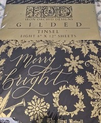 IOD Retired Christmas Gilded Transfer 2024 – Tinsel. Iron Orchid Designs