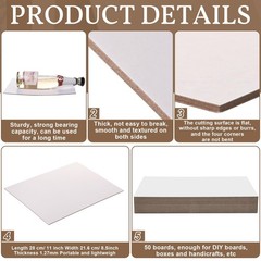 50 Pcs Kraft Heavy Duty Book Board Binders Chipboard Designer Bookboard