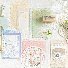 100Pcs Vintage Floral Scrapbook Paper Journaling Stickers Assorted