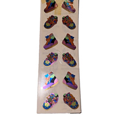 Vintage Sandylion Mylar Colorful Sneakers 1980’s Shoes Metallic Cue Eighties