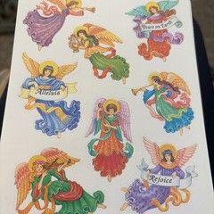 Hallmark Vintage Angels Stickers 8 Sheets Religious Peace In Earth Lot Sheets