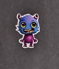 Monster Sticker’s 6 Pack. Kawaii Monster’s