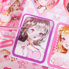 Cute Scrapbook Stickers Book – 500 Pre-Cut A5 Size Cute Girl & Kawaii People Sti