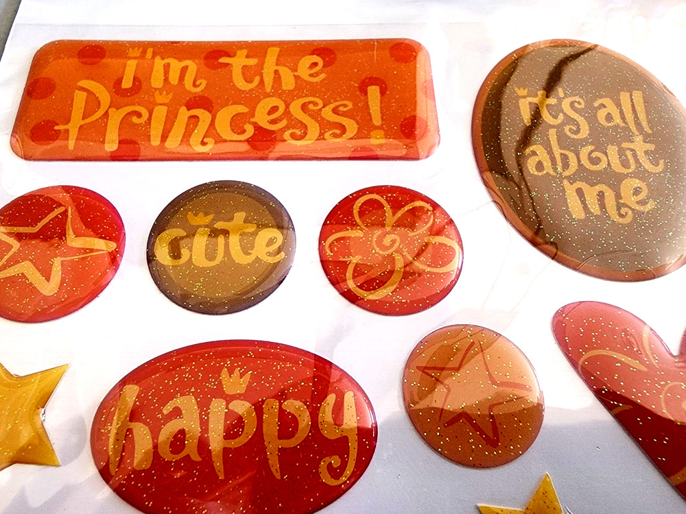 Creative Imaginations I’m The Princess Epoxy Stickers 3D Scrapbook Princesses