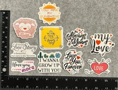 Lot of 10 Assorted Positive Affirmation Stickers Smile Happy Love Fitness