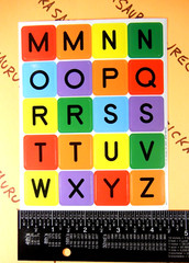 Colorful Alphabet Letter Blocks A-Z Stickers Eureka 2 Sheet Set