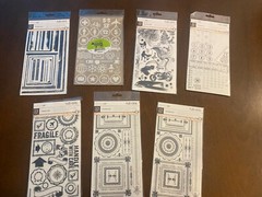 Basic Grey Rub On Transfers Lot Of 7 Pkgs New Scrapbooking Crafting