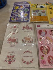 Lot Of Vintage Stickers Space Princess Sponge Bob Construction Etc
