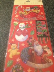 K&COMPANY TIM COFFEY CHRISTMAS EMBOSSED STICKERS NEW
