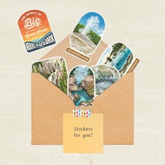 Yellowstone National Park Stickers (28Pcs) – Hand-Illustrated, America, Nature-T