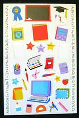 Mrs Grossman Vintage 2001 6×9 inch ‘School’ Sticker Sheet *Free Shipping*