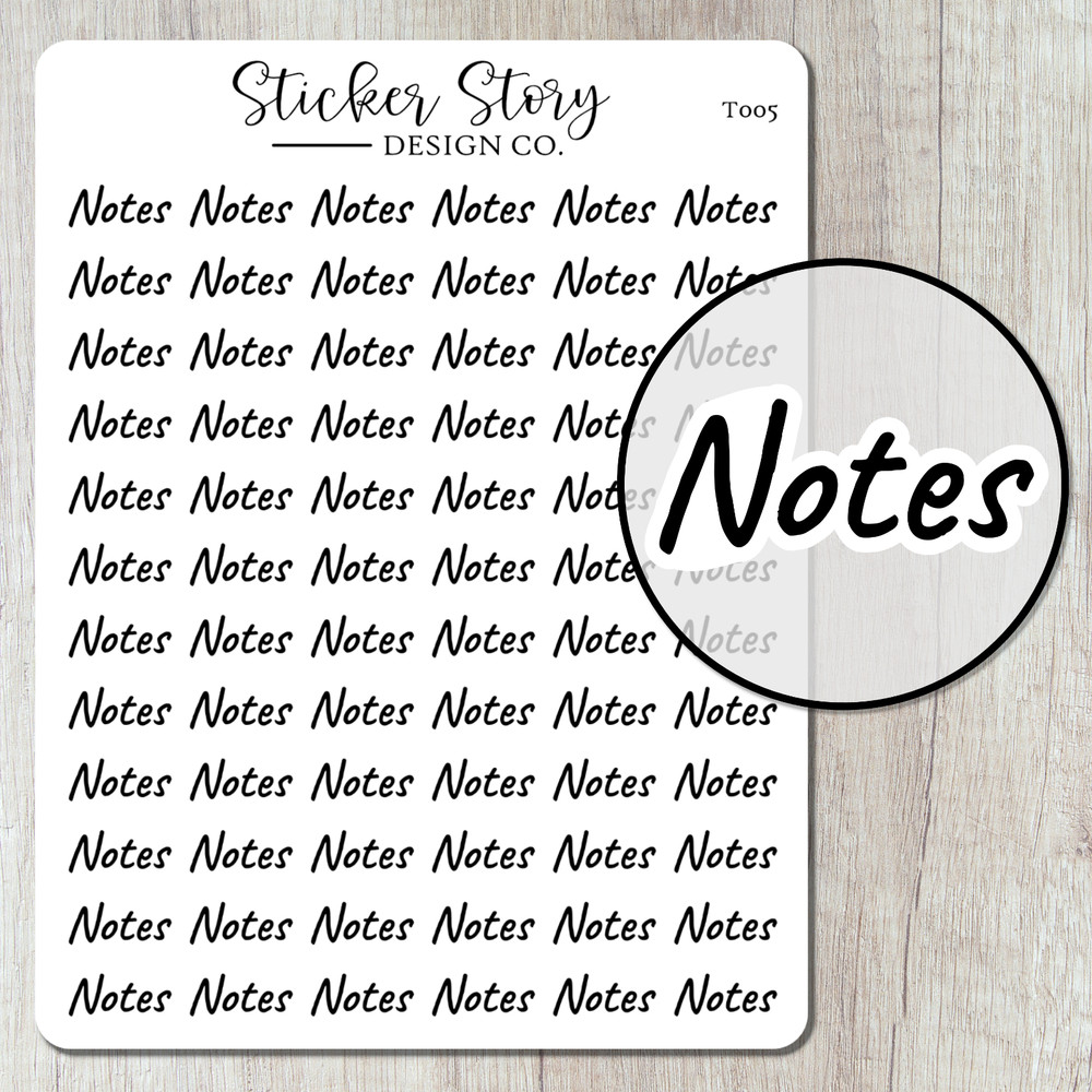 Notes Planner Stickers