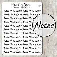 Notes Planner Stickers