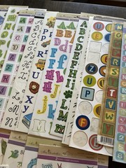 Miss Elizabeth’s 2 Sided Stickers Lot Scrapbooking Sheets Large Lot Sticker
