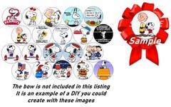 Bottle Cap Images (25mm) 1″ ~ Precut ~ Snoopy Inspired~ USA seller