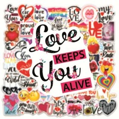 Love Stickers You Are Loved Hearts Skateboard Vinyl Decal Sticker Bomb 100pc New